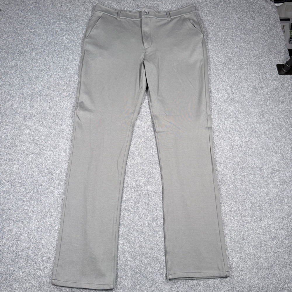 True Classic Mens Grey Comfort Stretch Chino Pants Size 34 Straight Leg
